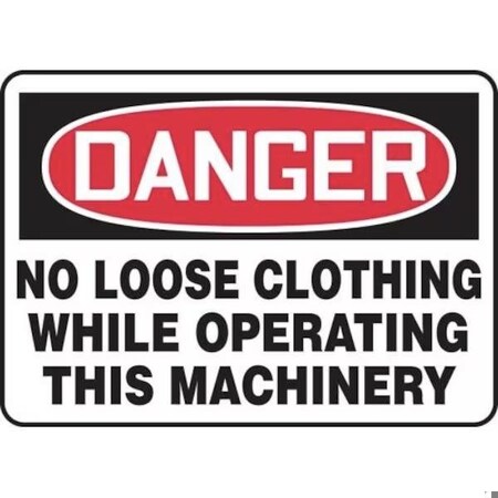 Accuform OSHA DANGER SAFETY SIGN  NO LOOSE MEQM145VP MEQM145VP